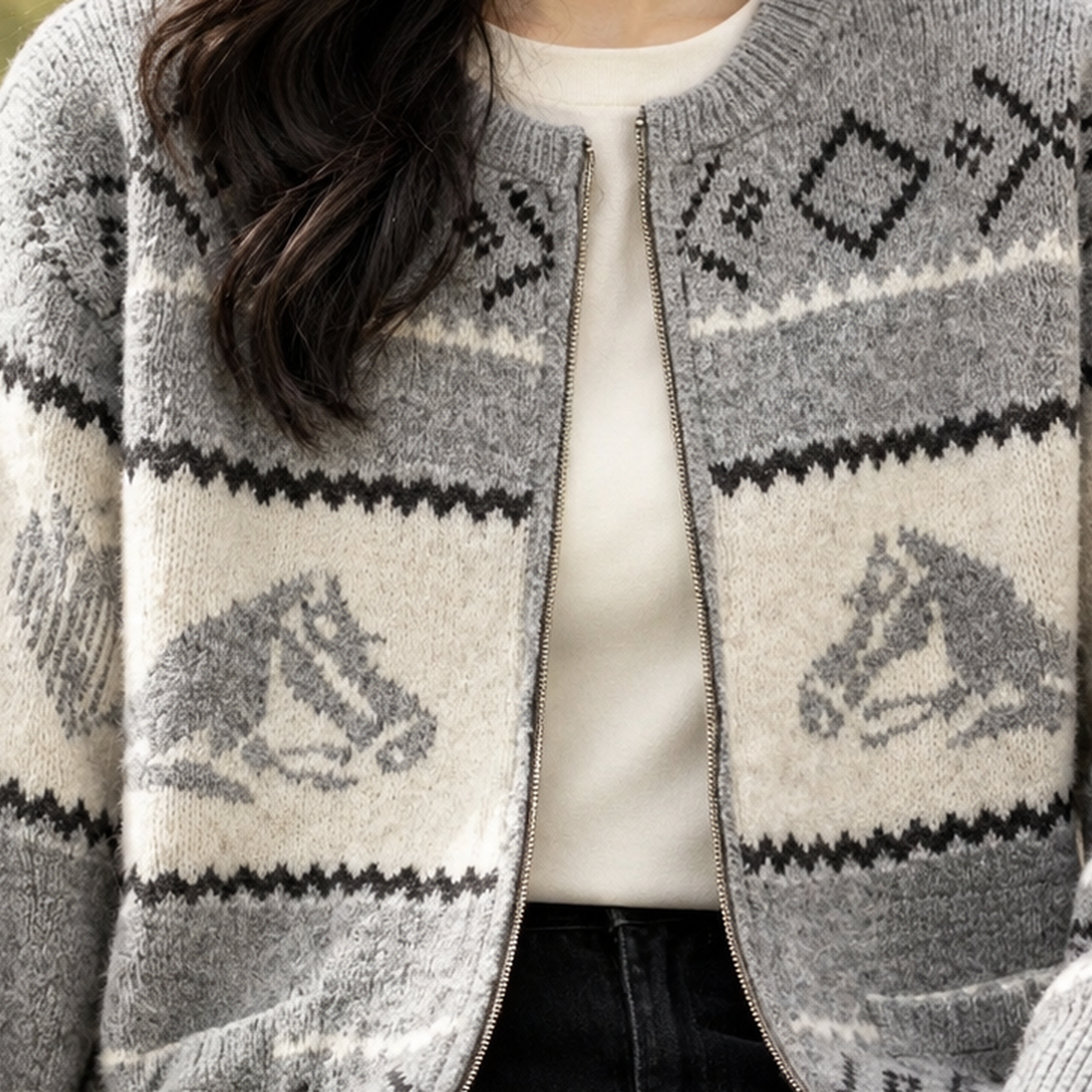 Aiglon Horse Cardigan - Lead Product Detail