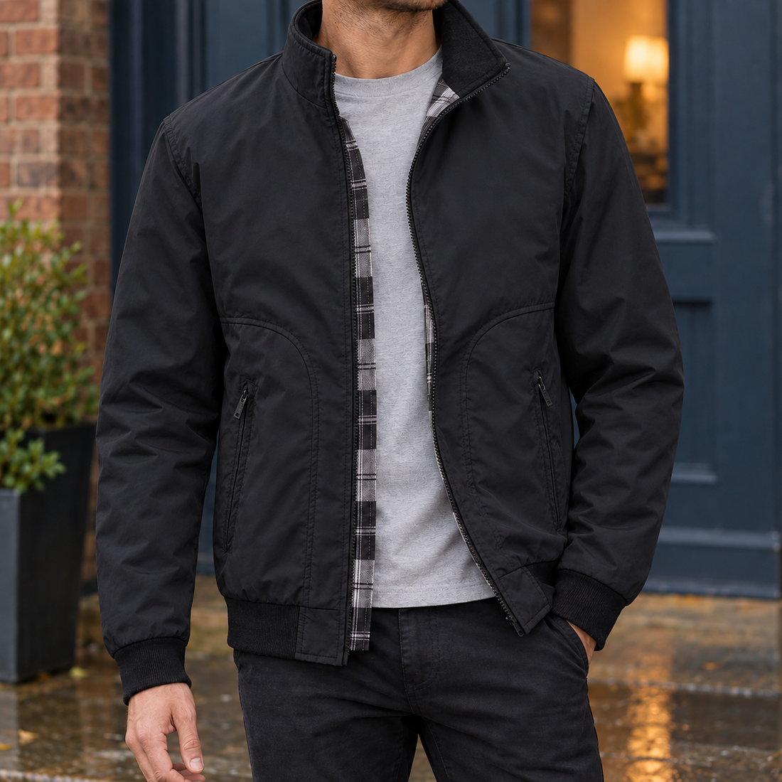 Cameron Zip Jacket - Black
