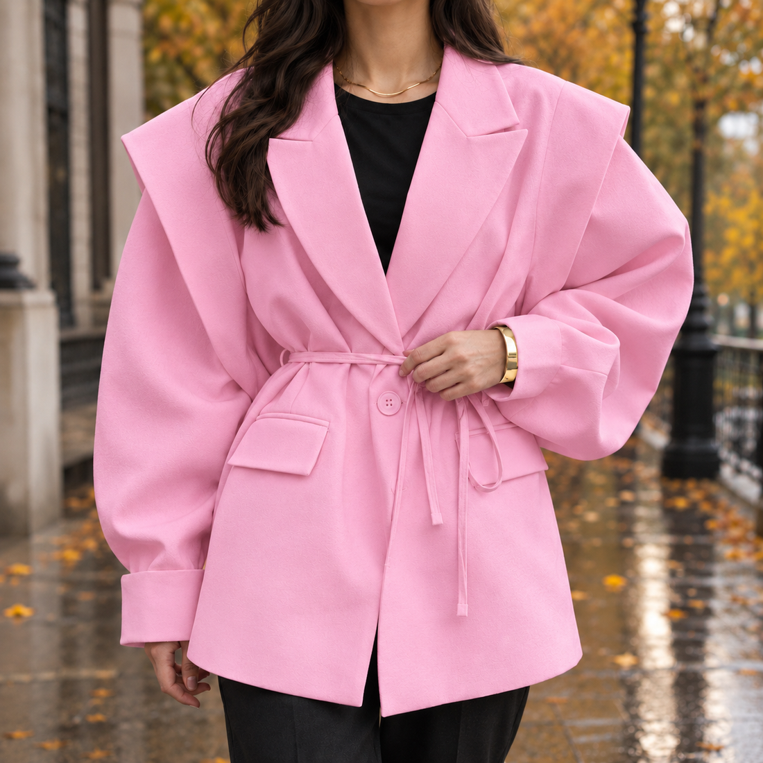 Tatiana Sculpted Jacket - Pink