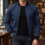 Blake Slim-Fit Bomber Jacket - Blue