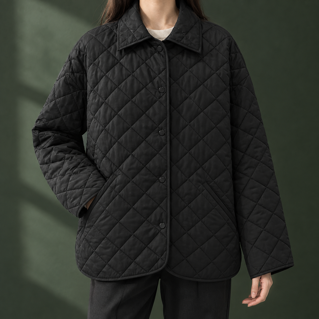 Serena Quilted Jacket - Black