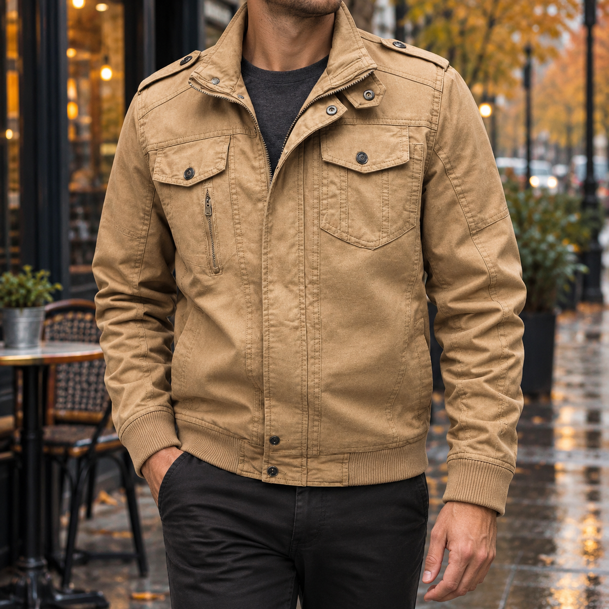 Damian Utility Jacket - Tan