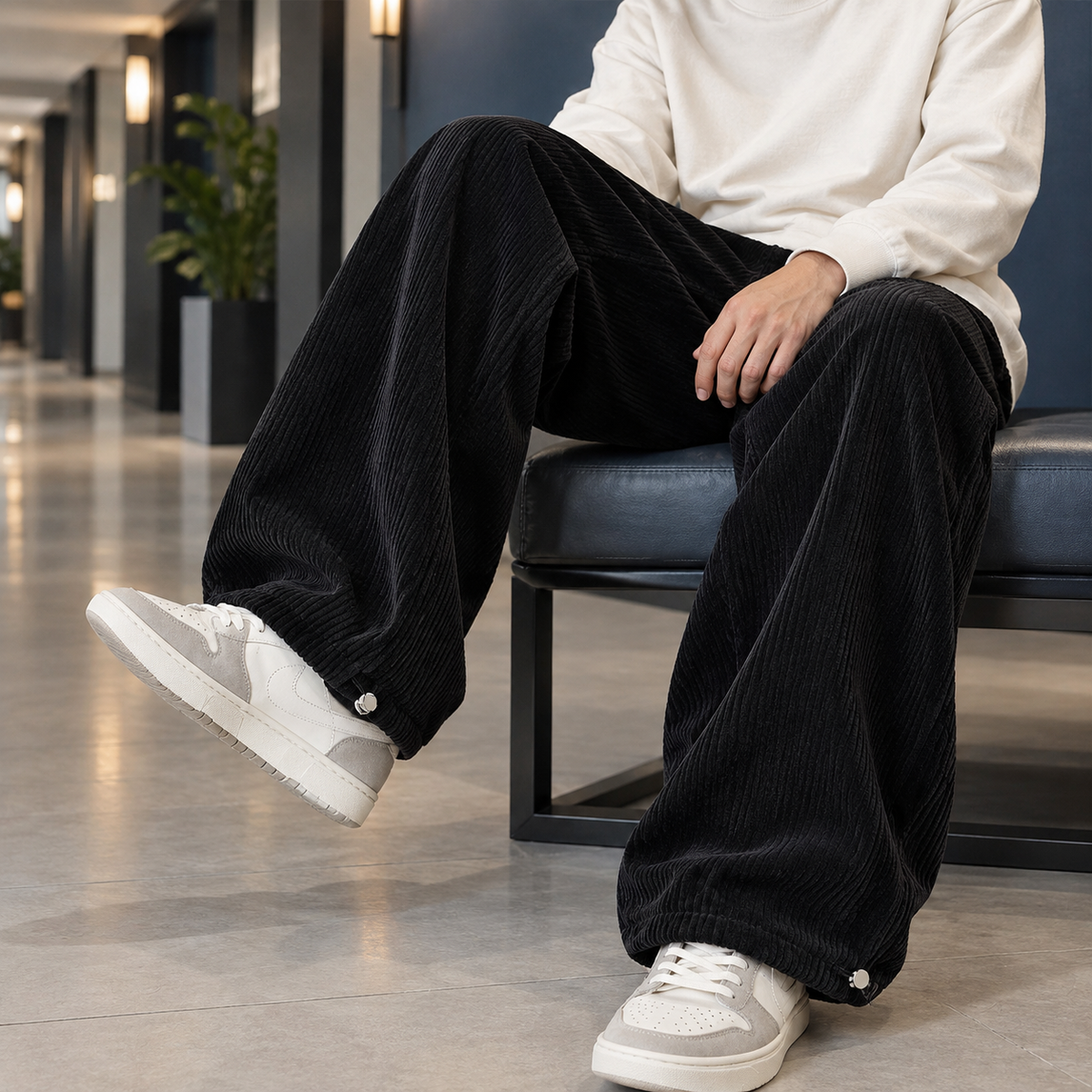 Romano Wide Leg Pants - Black