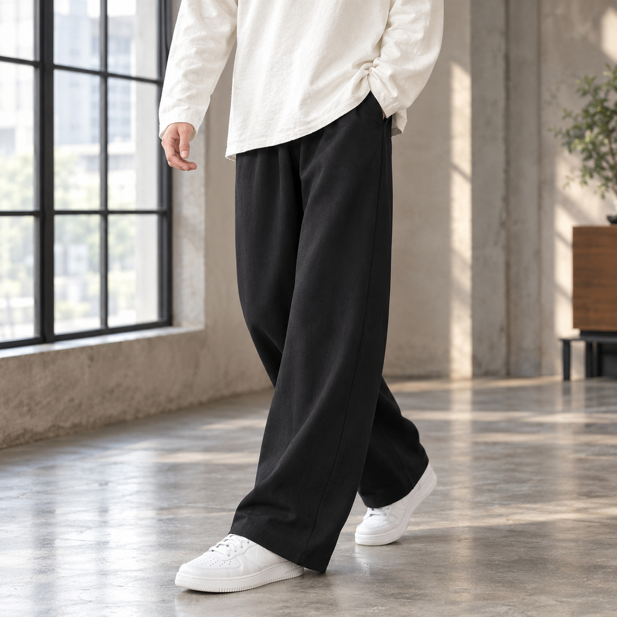 Oliver Wide Leg Pants - Black
