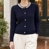 Sabina Beaded Cardigan - Blue