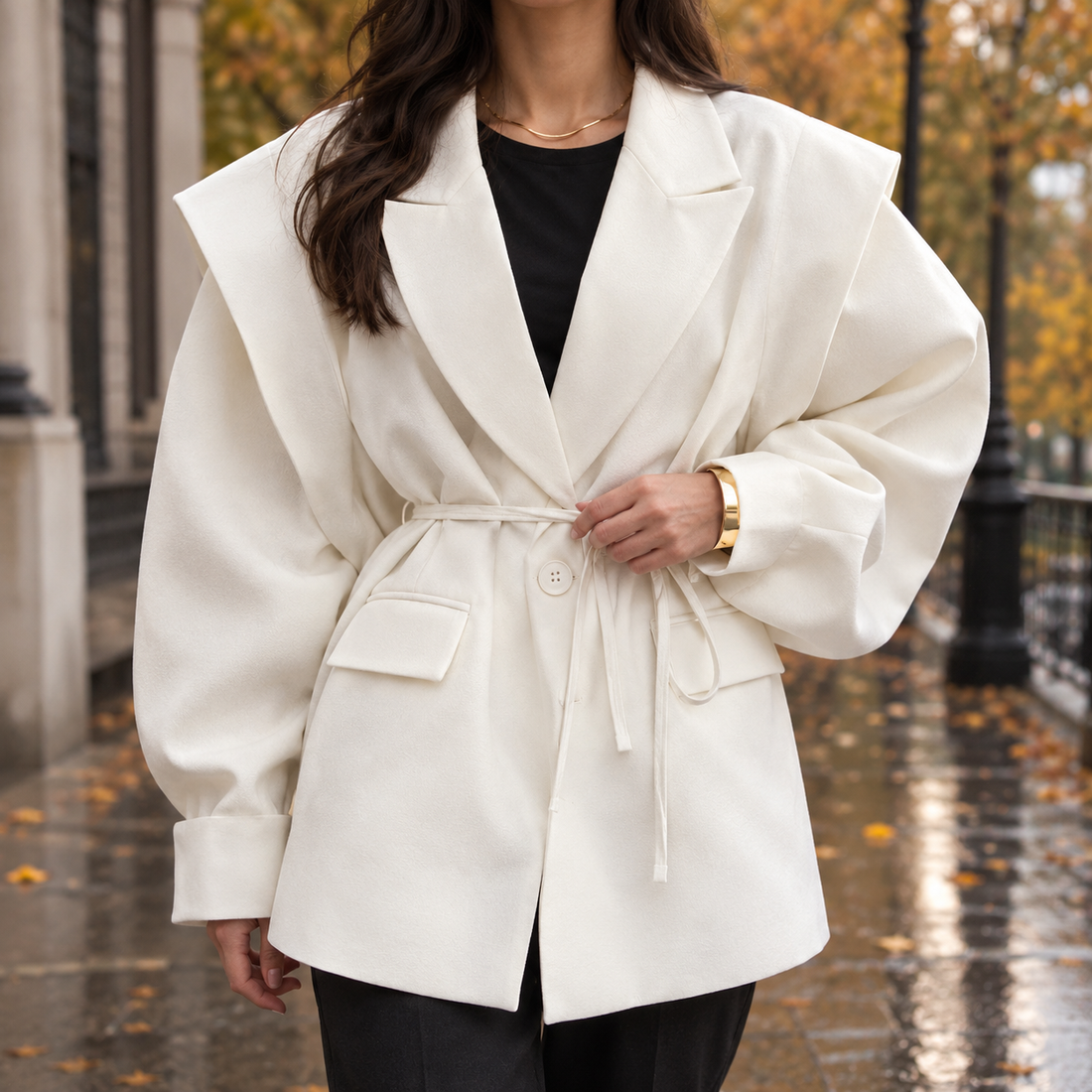 Tatiana Sculpted Jacket - White