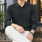 Carter Polo Sweater - Dark Green