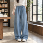 Apolline Wide Leg Pants - Retro Blue
