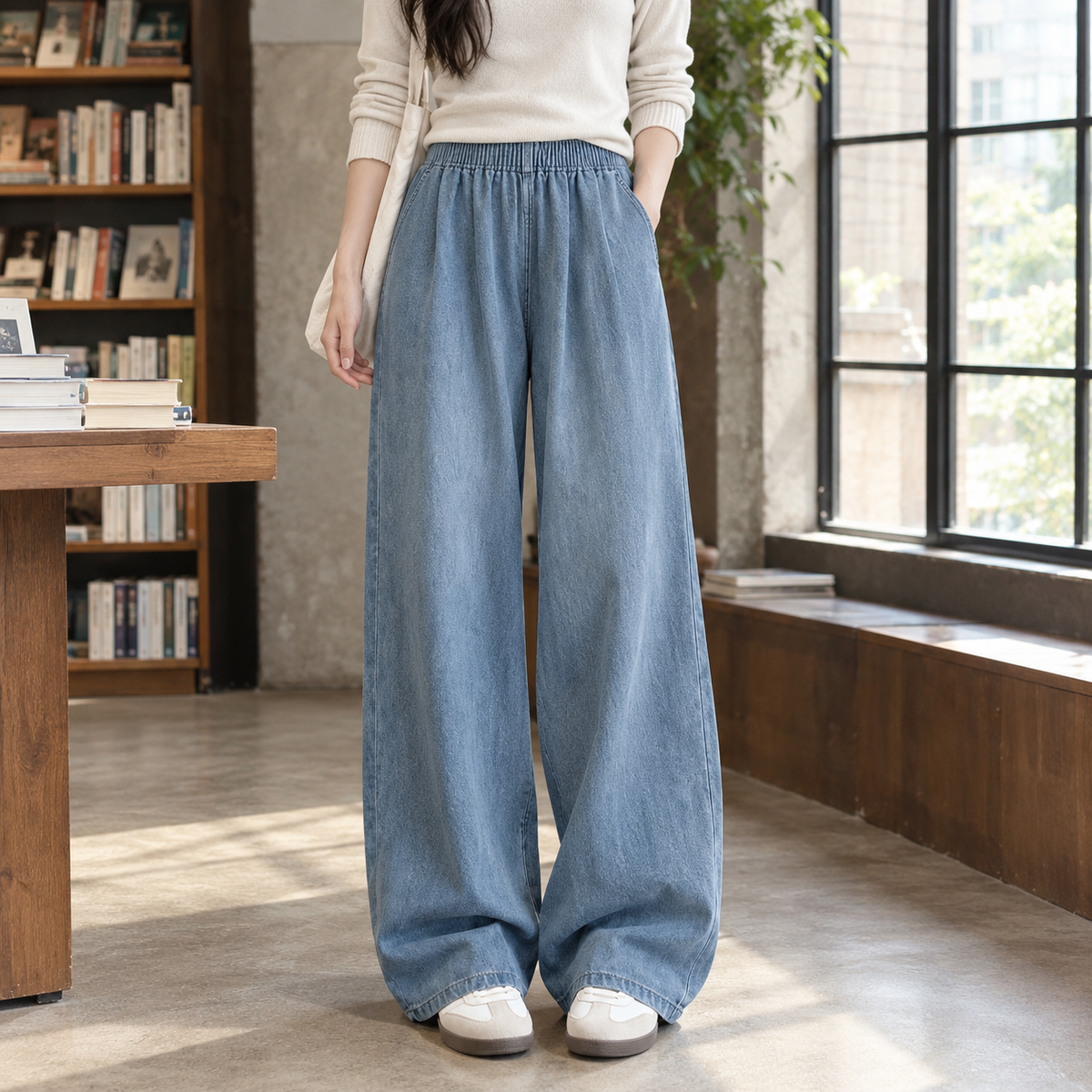 Apolline Wide Leg Pants - Retro Blue