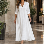 Florence Ruffle Midi Dress - White