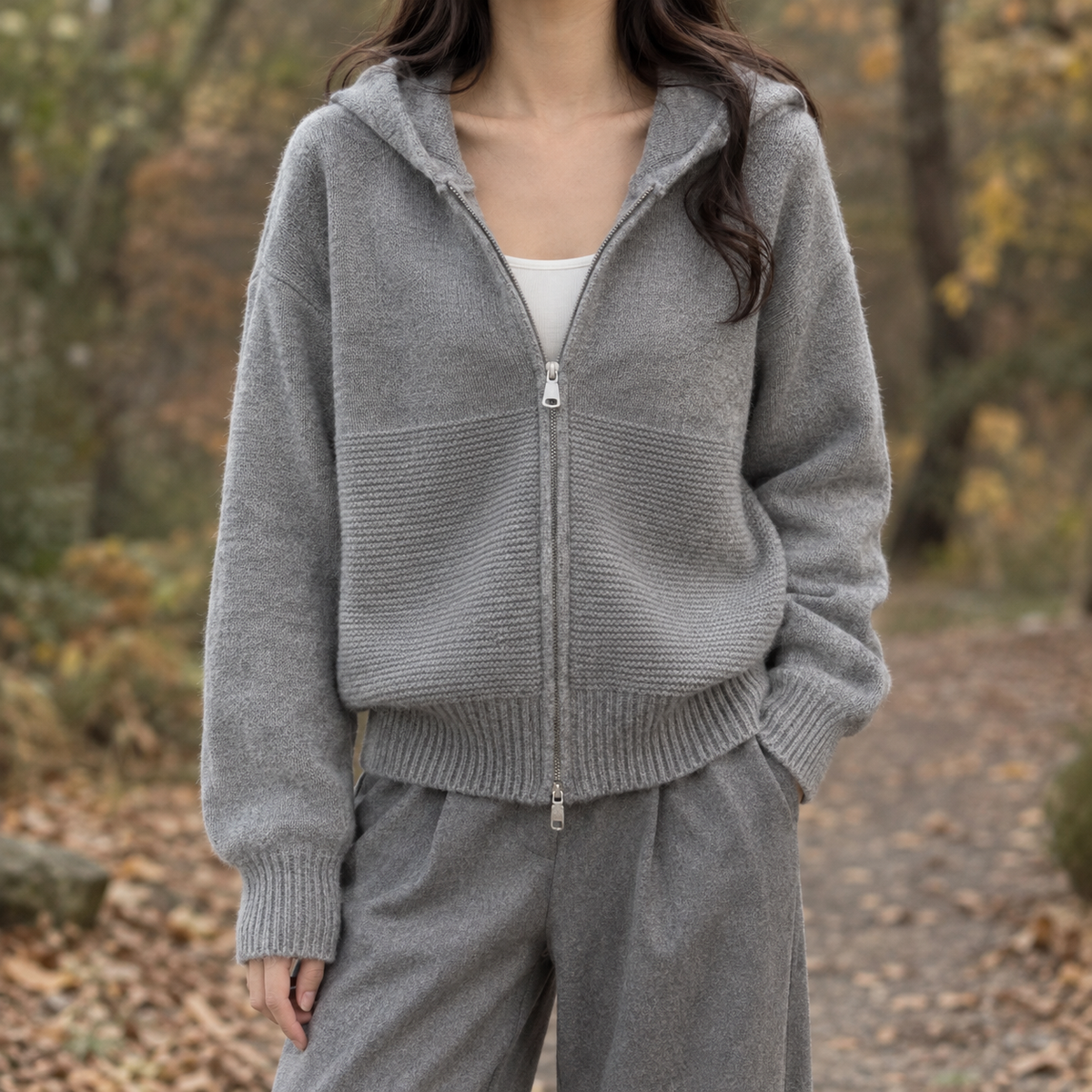 Annalise Hooded Sweater - Gray