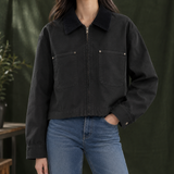 Kasimir Corduroy Collar Jacket - Black