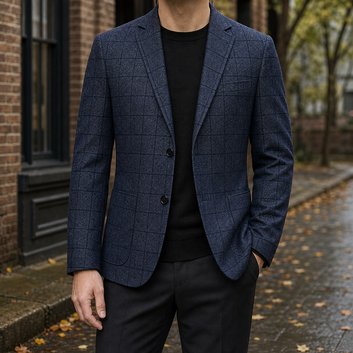 Mathias Tailored Blazer - Navy Blue