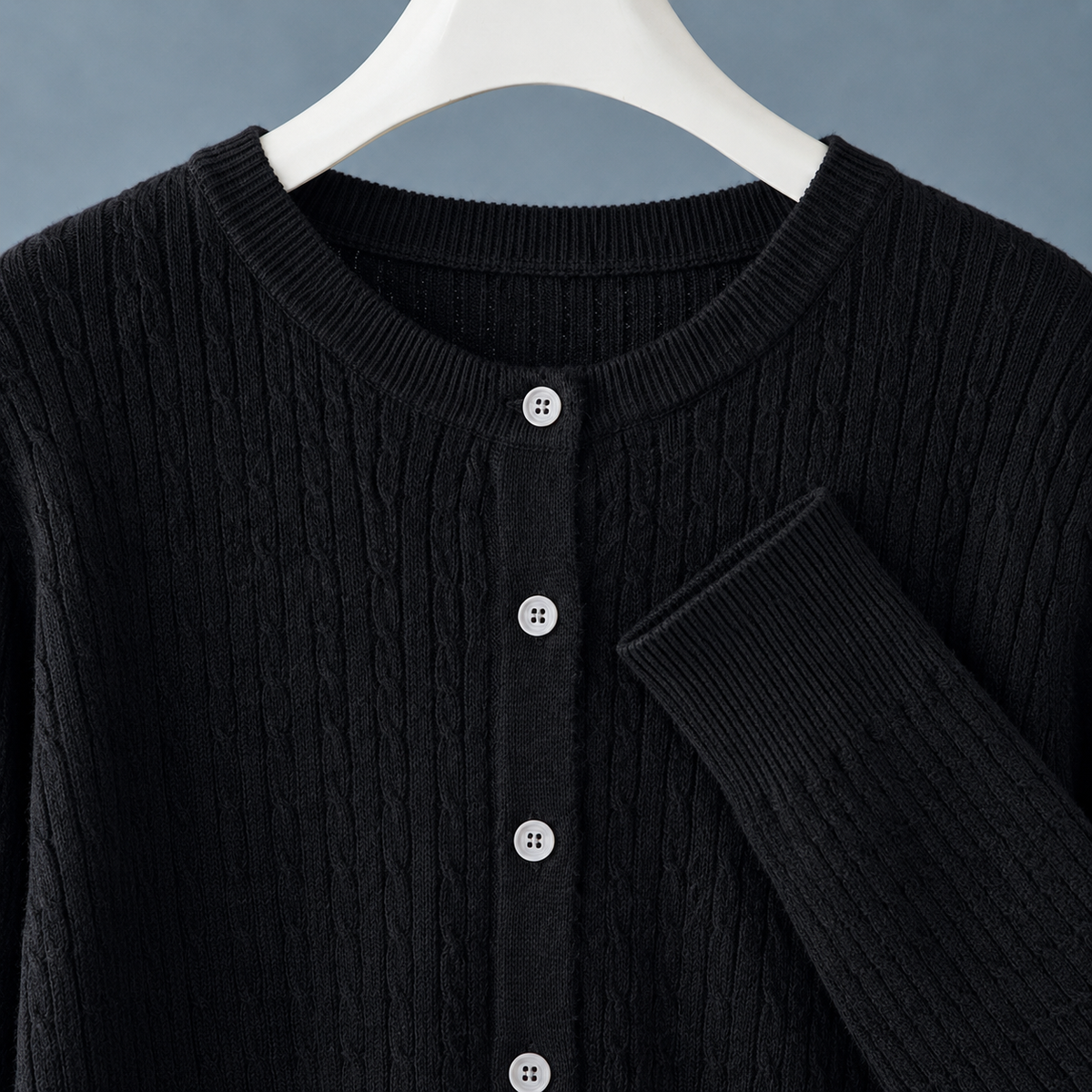Caroline Cable Knit Cardigan - Lead Product Detail