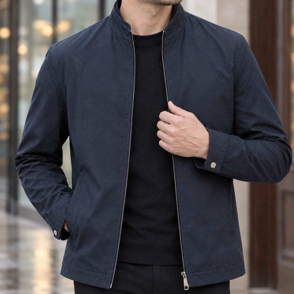Conrad Stand Collar Jacket - Lead Product Detail