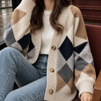 Elodie Argyle Cardigan - Lead Product Detail