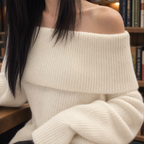 Elena Off Shoulder Sweater - Lead Product Detail