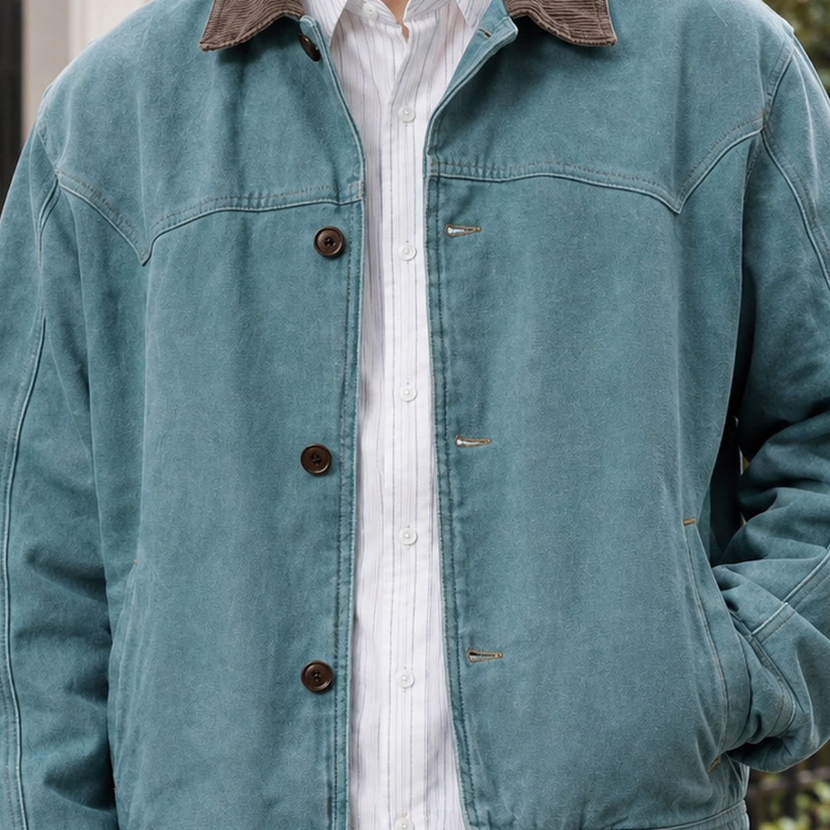 Ramsey Contrast Collar Jacket - Lead Product Detail