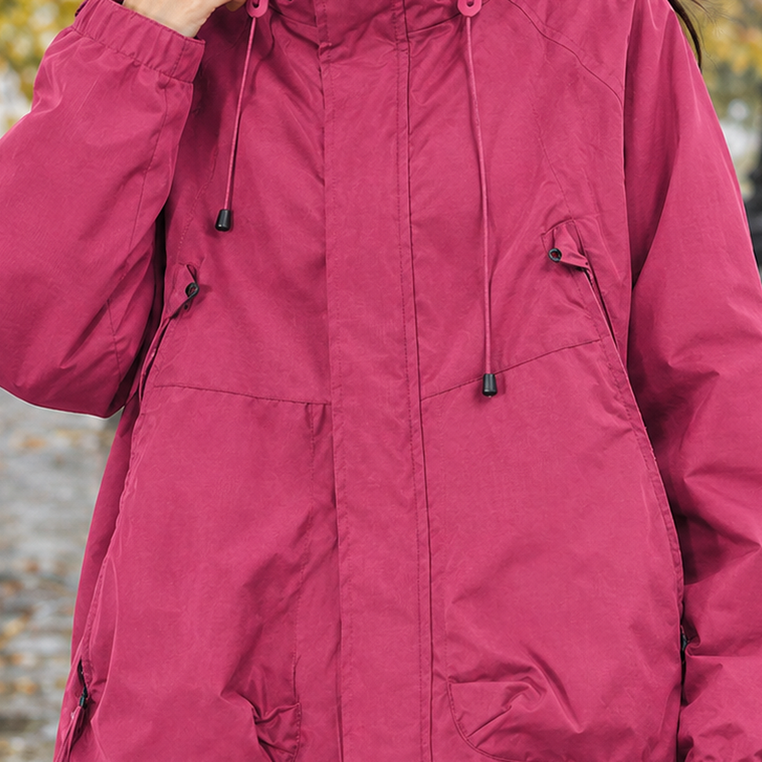 Lillian Hooded Zip Jacket - Lead Product Detail