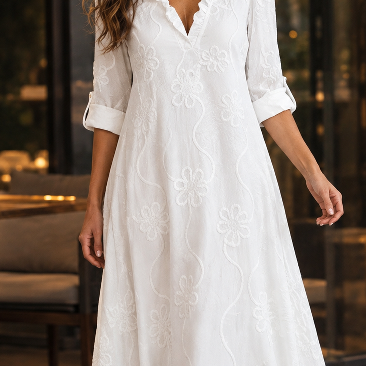 Cora Embroidered Maxi Dress - Lead Product Detail