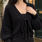 Giulia Tie Front Cardigan - Lead Product Detail