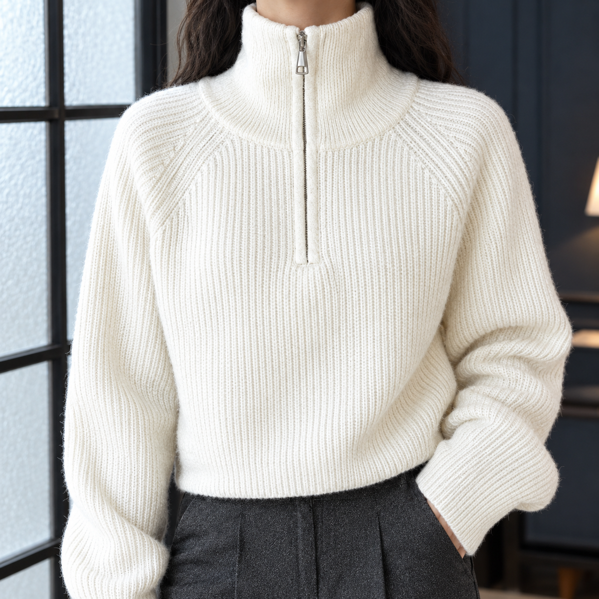 Selena Half-Zip Sweater - Lead Product Detail