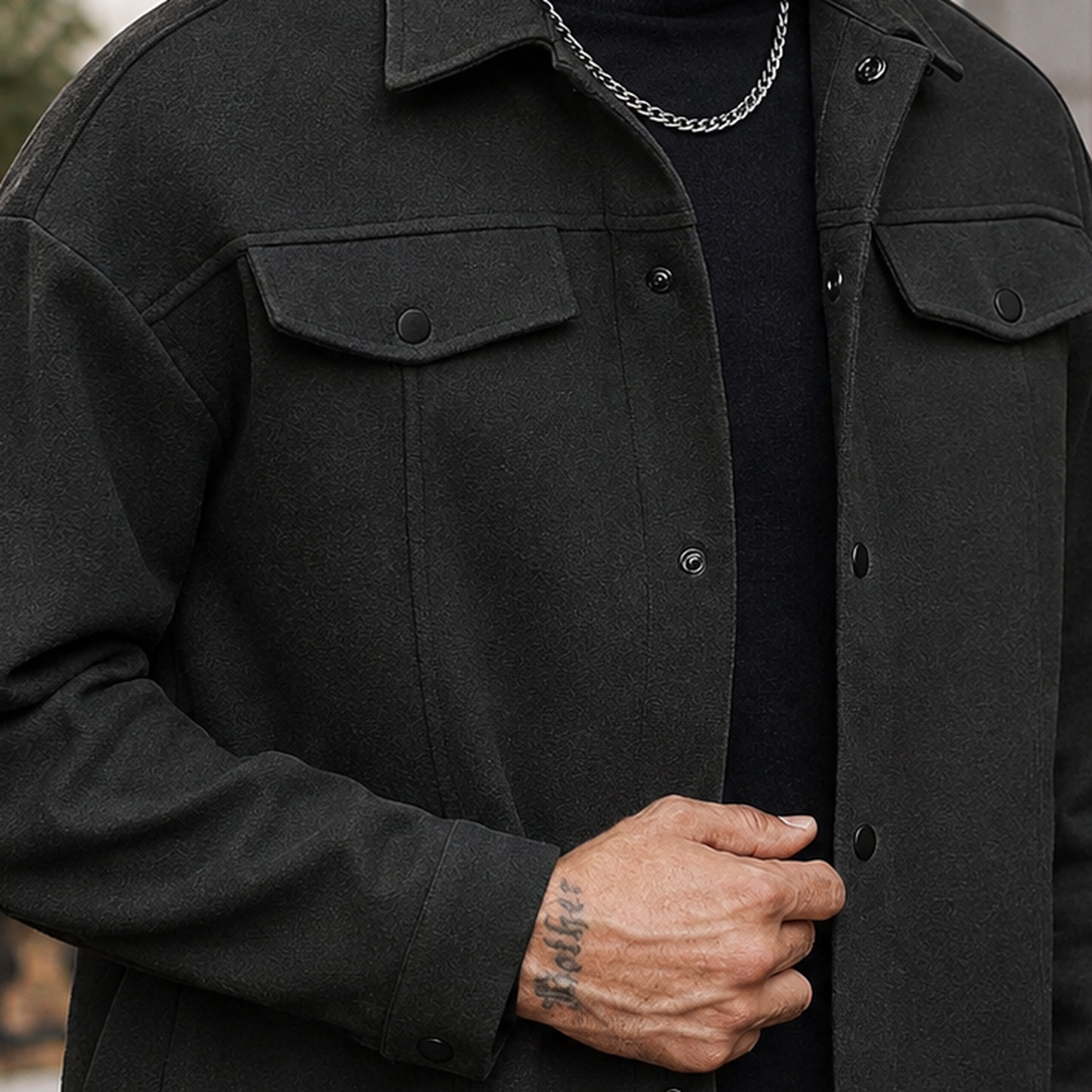 Adam Snap Front Jacket - Lead Product Detail