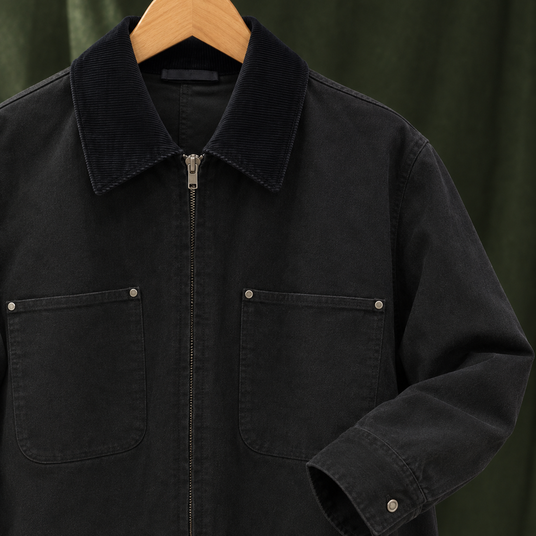 Kasimir Corduroy Collar Jacket - Lead Product Detail