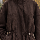Helena Peplum Zip Jacket - Lead Product Detail