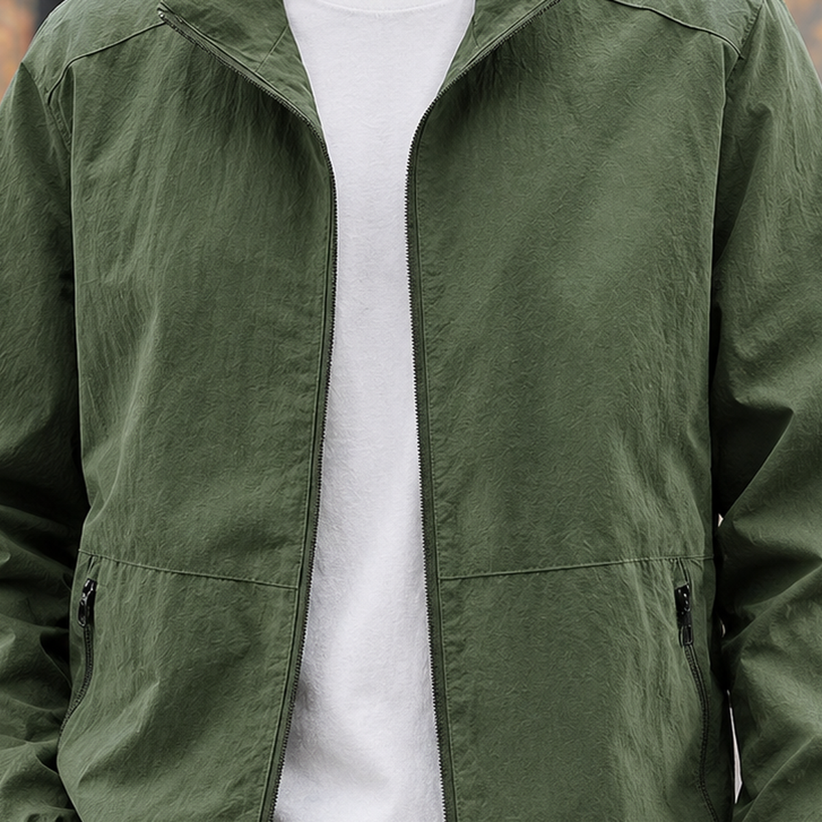 Elliot Stand Collar Jacket - Lead Product Detail