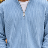 Celestin Ribbed Zip Sweater - Lead Product Detail