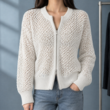 Nico Open Knit Sweater - White