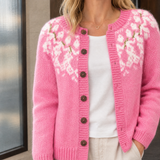 Lavinia Patterned Cardigan - Pink