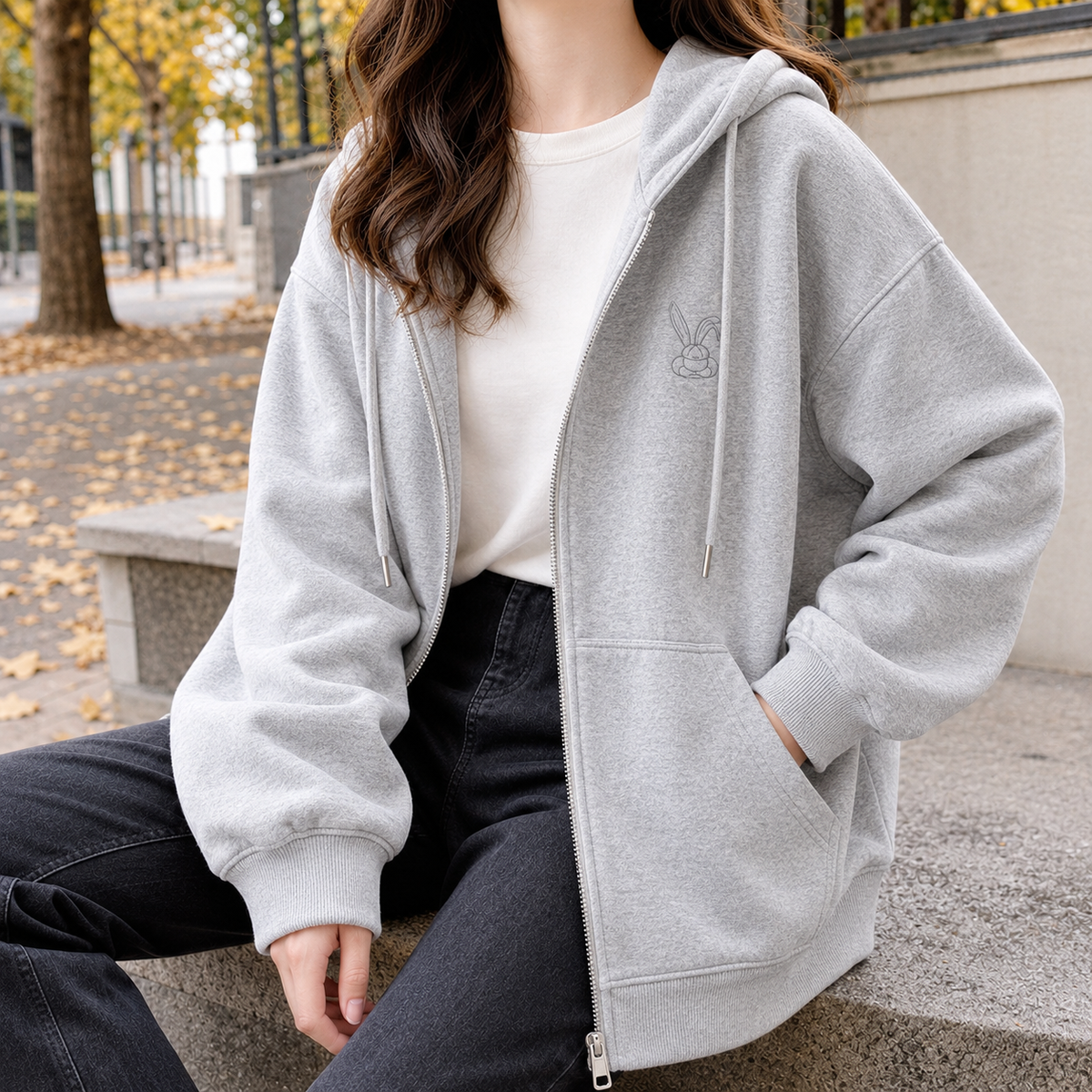 Ines Relaxed Hoodie - Gray