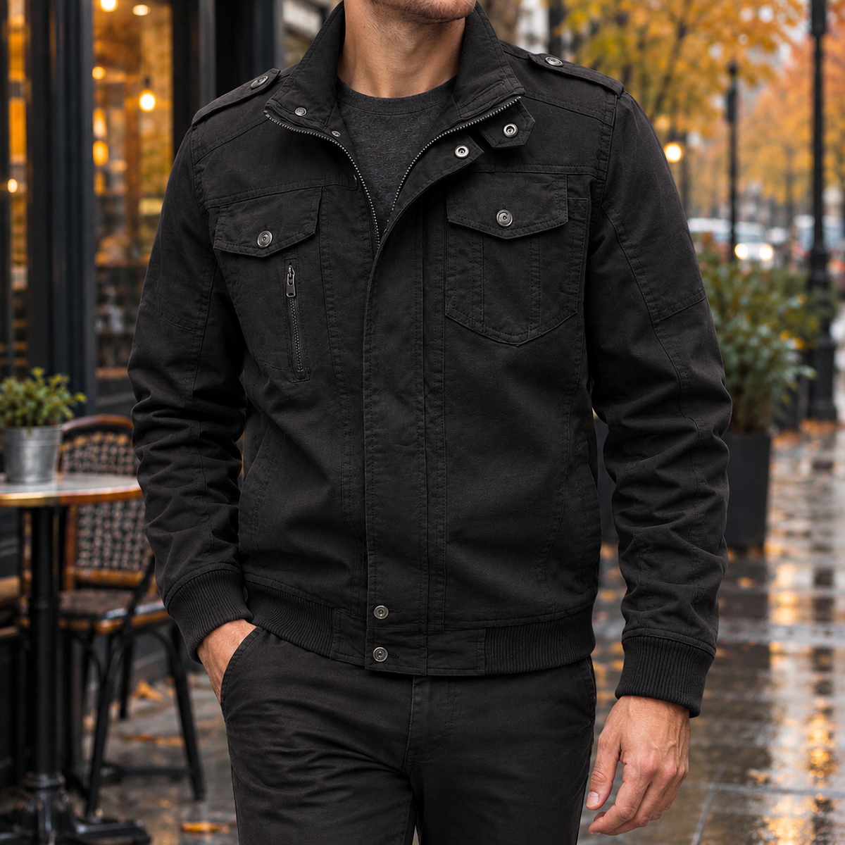 Damian Utility Jacket - Black