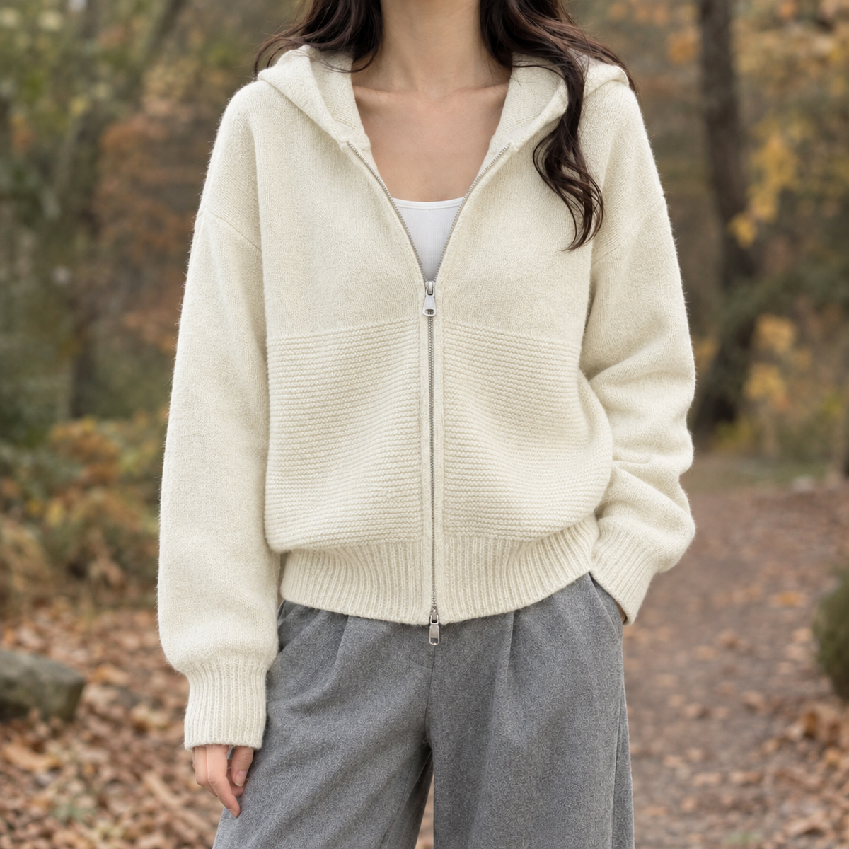 Annalise Hooded Sweater - Off White