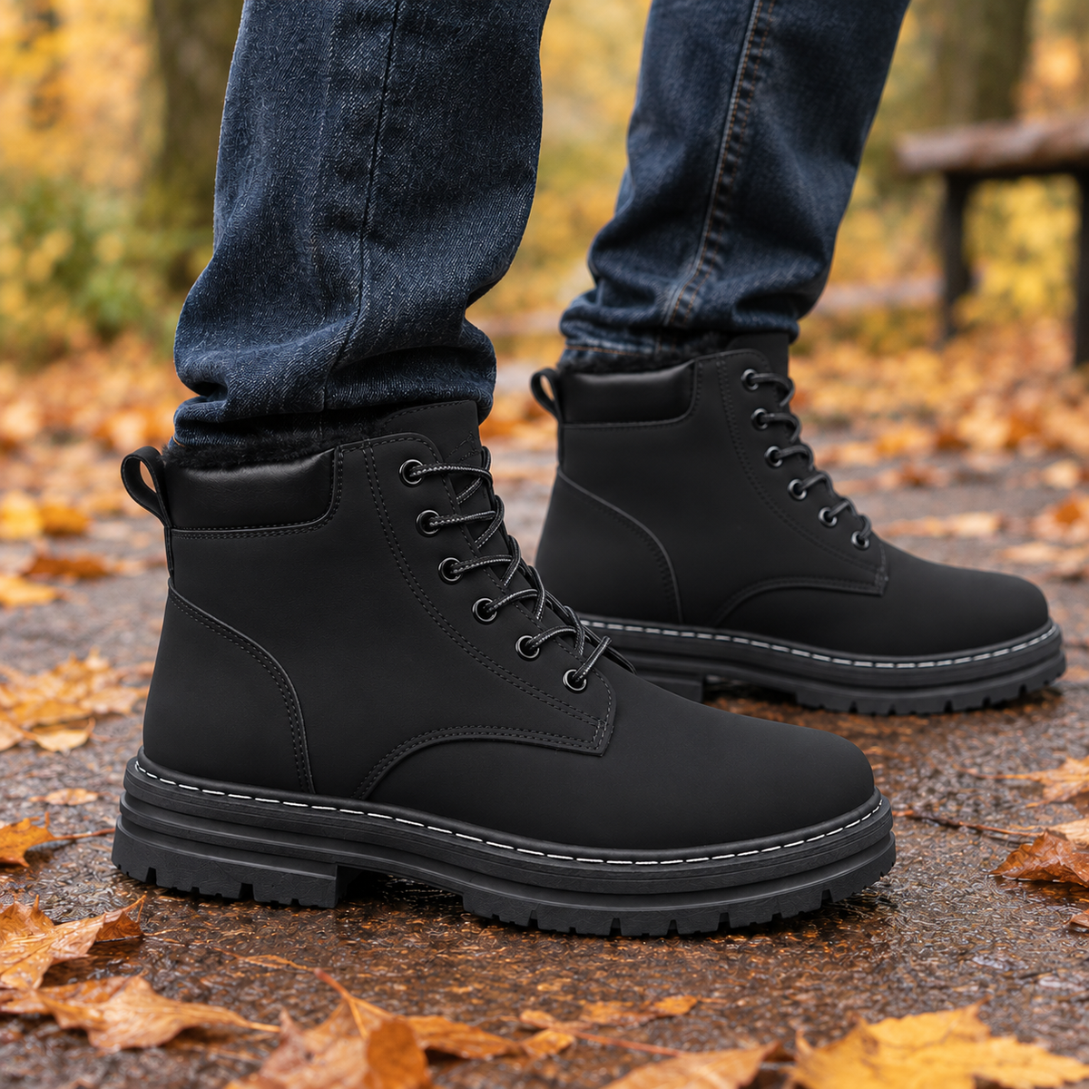 Benedetti Lace Up Boots - Black