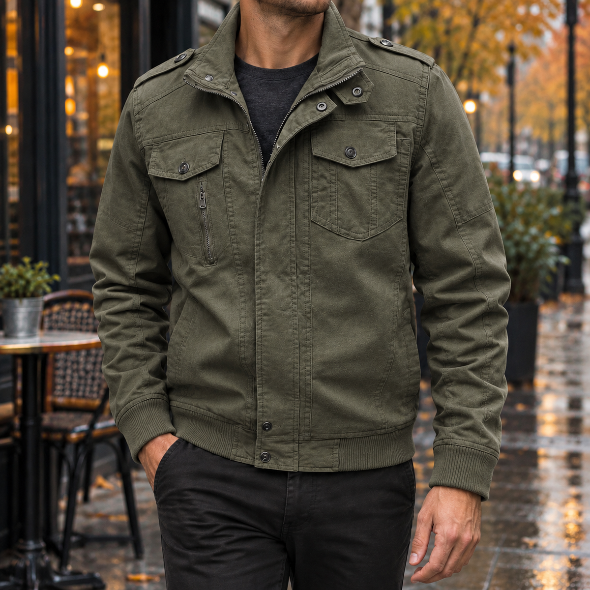 Damian Utility Jacket - Military Green