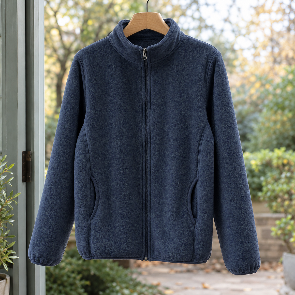 Brendan Fleece Jacket - Navy Blue