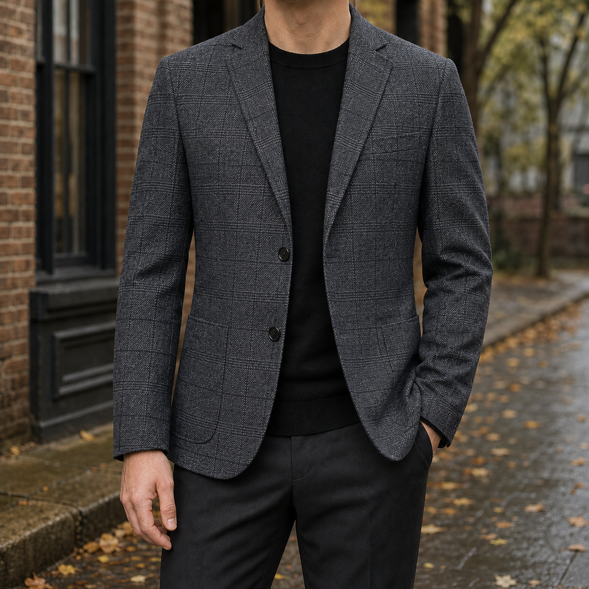 Mathias Tailored Blazer - Dark Gray
