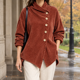 Catriona Asymmetric Jacket - Brick Red