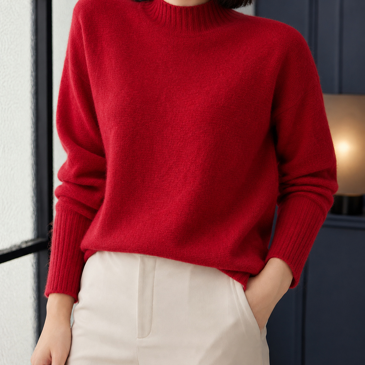 Sabine Cashmere Sweater - Red