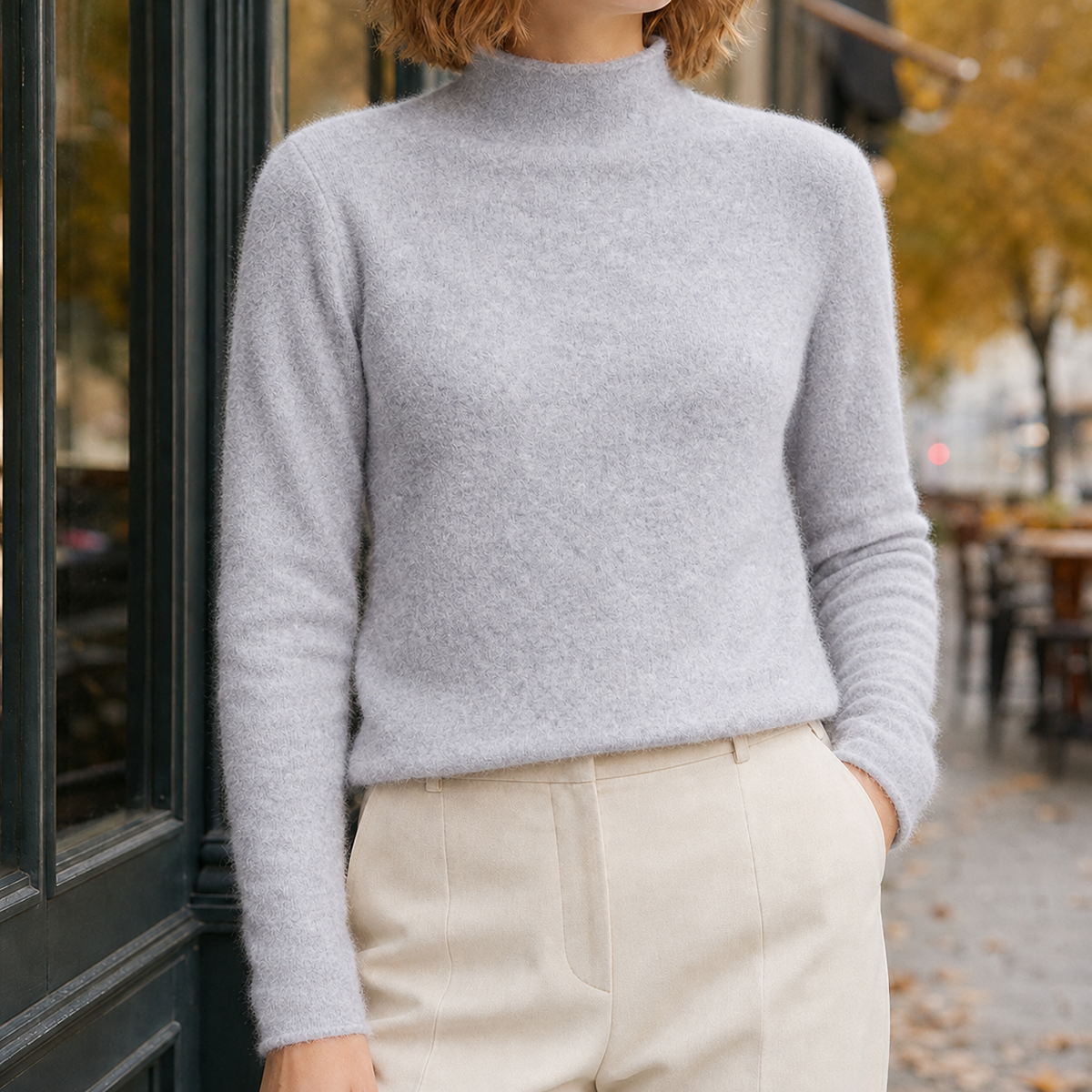 Augustine Cashmere Sweater - Gray