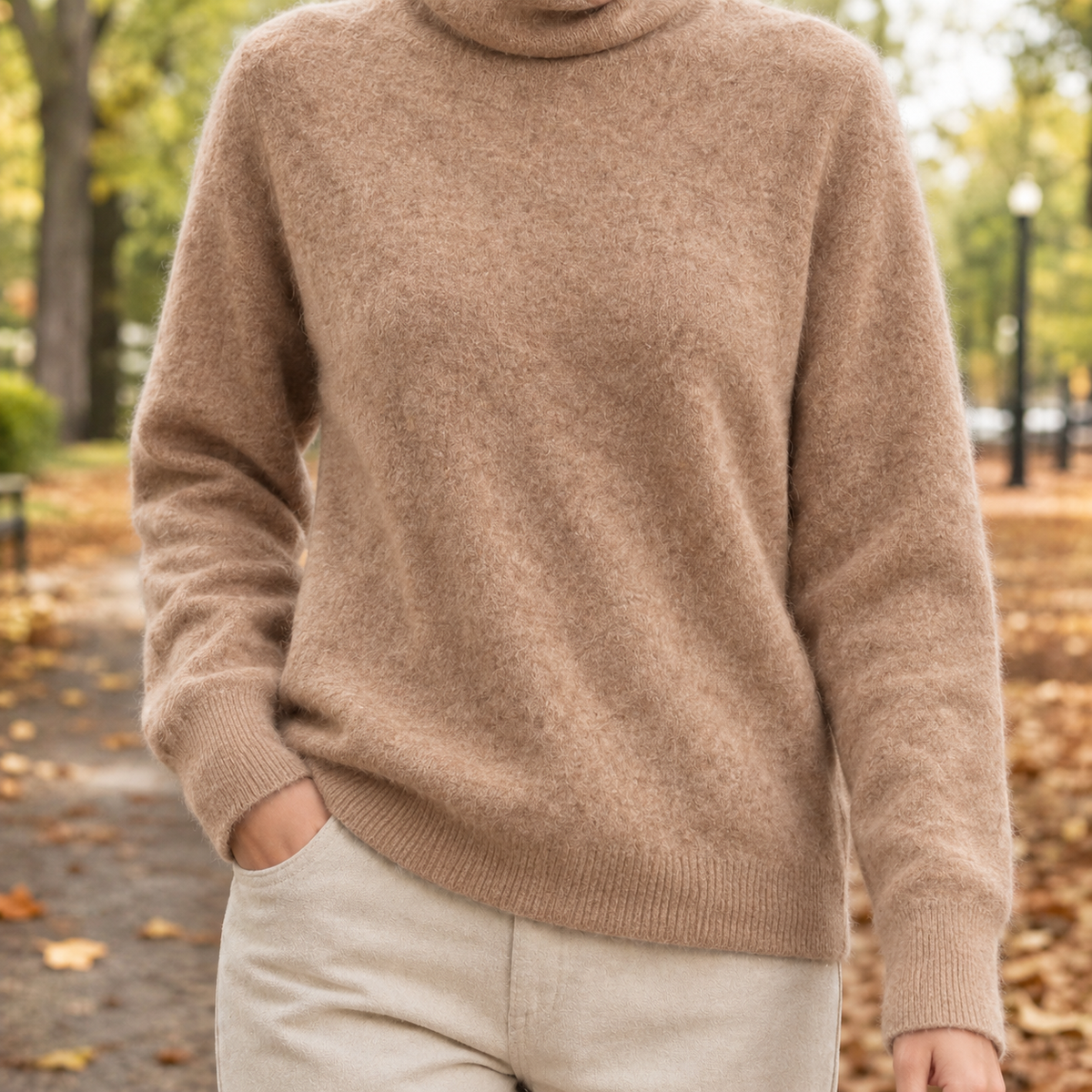 Harriet Cashmere Turtleneck - Festoon Camel