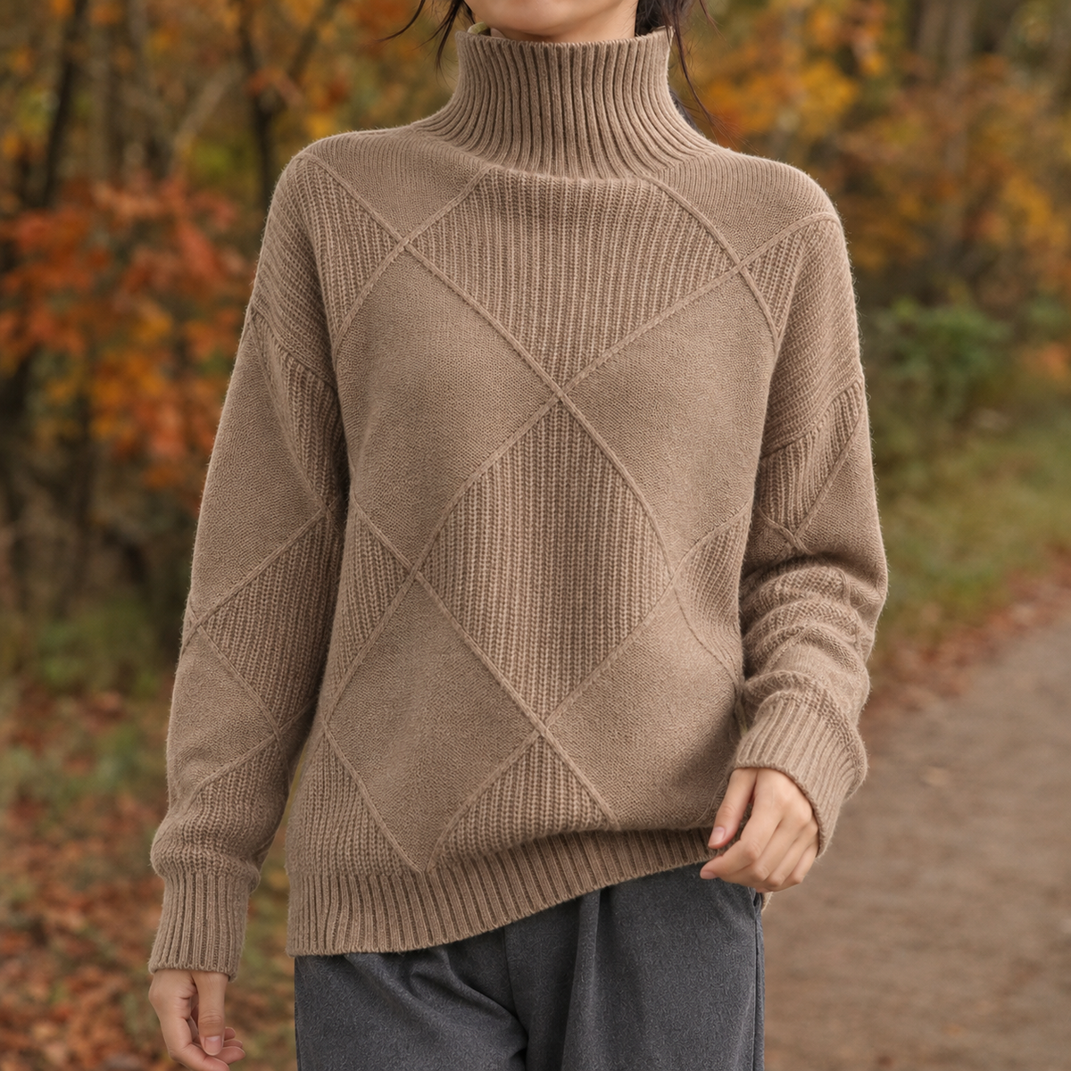 Naomi Turtleneck Sweater - Coffee