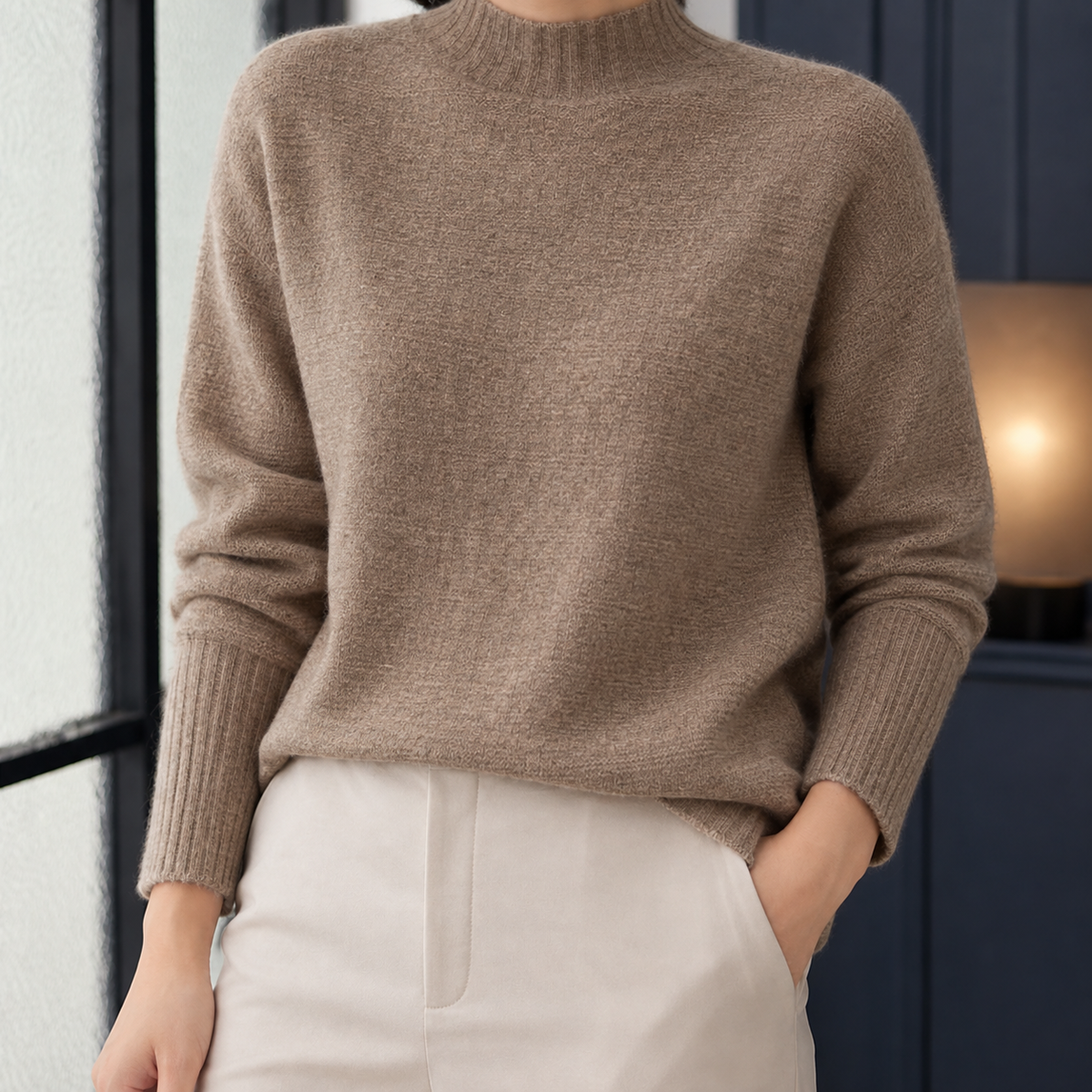 Sabine Cashmere Sweater - Taupe