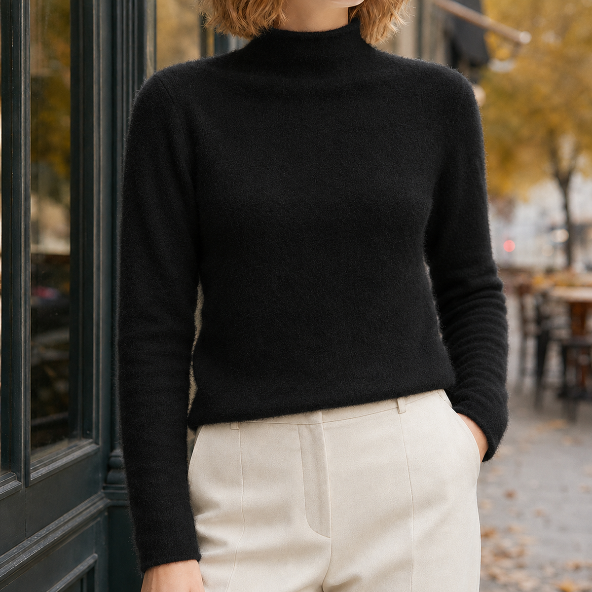 Augustine Cashmere Sweater - Black