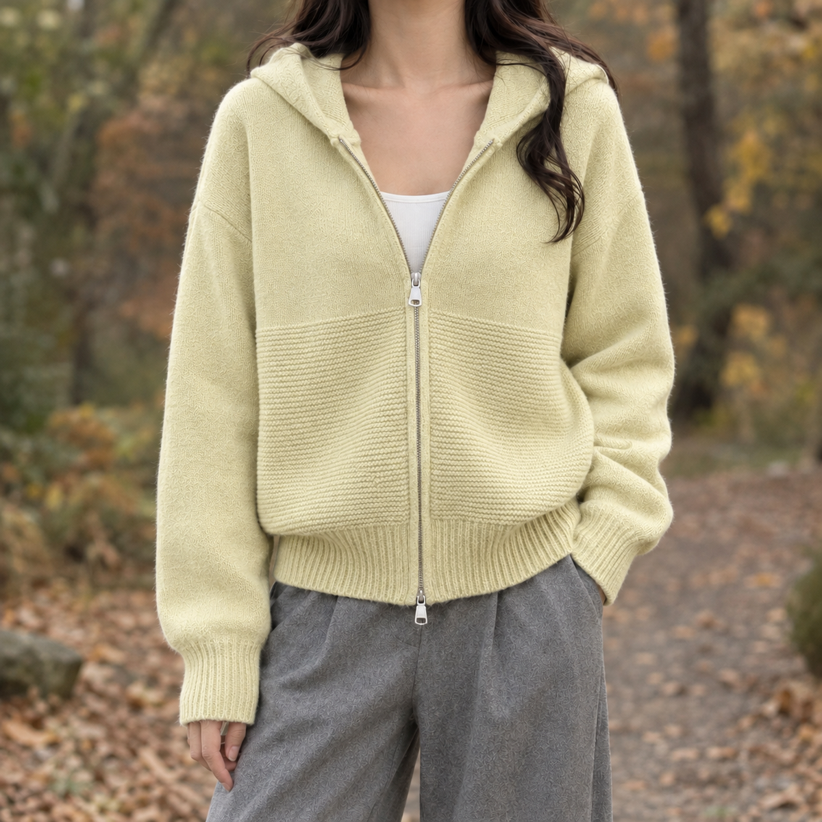 Annalise Hooded Sweater - Yellow