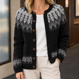 Lavinia Patterned Cardigan - Black
