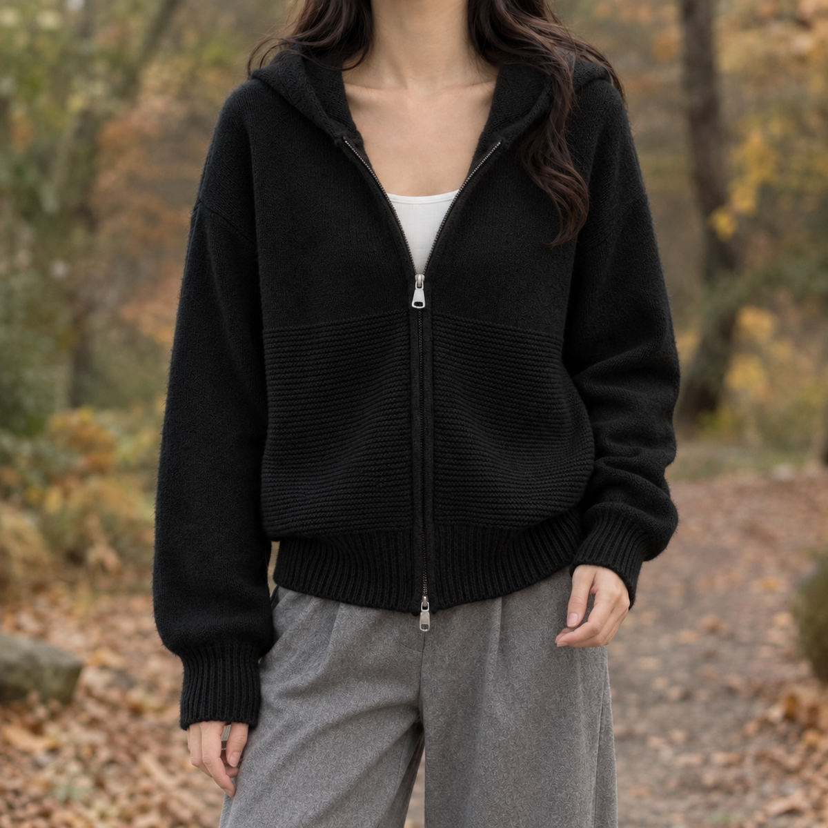 Annalise Hooded Sweater - Black